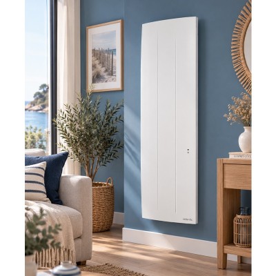 Radiateur à chaleur douce - 1500W - Vertical - Blanc - Réf : 518815 Atlantic - Oniris