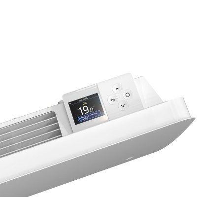 Radiateur à inertie connecté - 1000W - Horizontal - Fonte - Blanc carat - Réf : 529925 Atlantic - Nirvana+ 2
