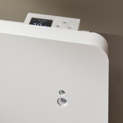 Radiateur à inertie connecté - 750W - Horizontal - Fonte - Blanc carat - Réf : 529924 Atlantic - Nirvana+ 2