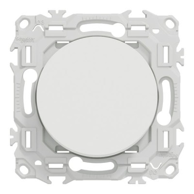 Schneider Odace - va-et-vient ou poussoir - 10AX - blanc craie - Réf : S920204