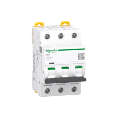 Disjoncteur modulaire miniature Schneider Acti9 iC60H réf. A9F84310, 3P - 10A - Courbe C