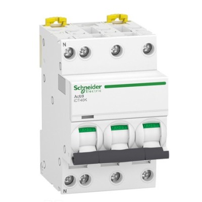 Schneider - Acti9 iDT40K - disjoncteur modulaire - 3P+N - 32A - courbe C - 4500A/4,5kA - Réf : A9P71732